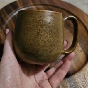W J Gordy Hand Crafted Made Art Pottery 3 1/2” coffee cup mug Georgia